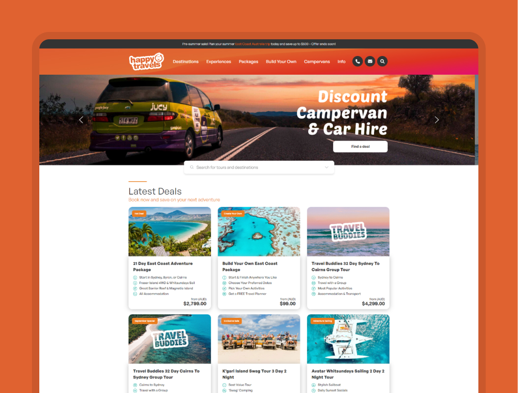 Happy Travels website