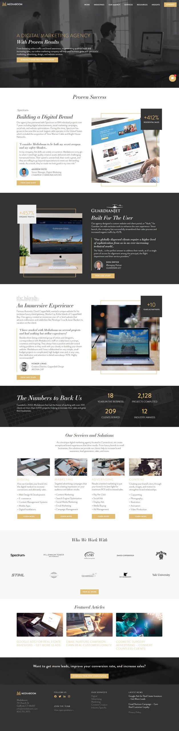 Mediaboom website