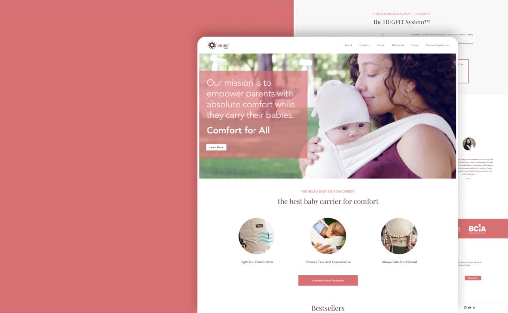 Helina website, built by Webnotics