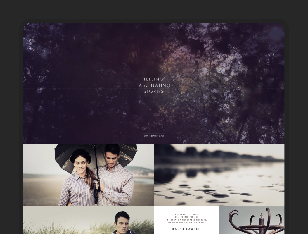 Black Negative website