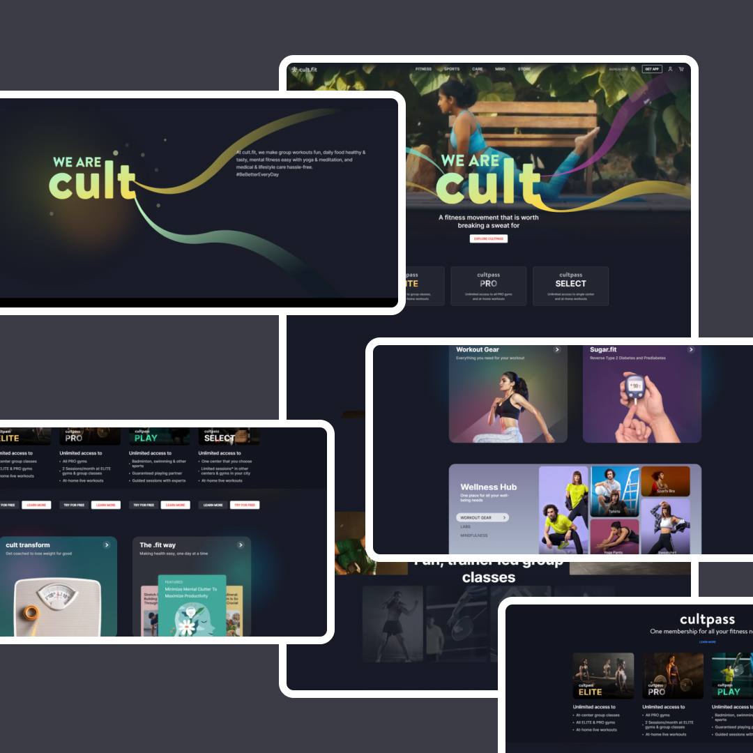 Cult Fit website
