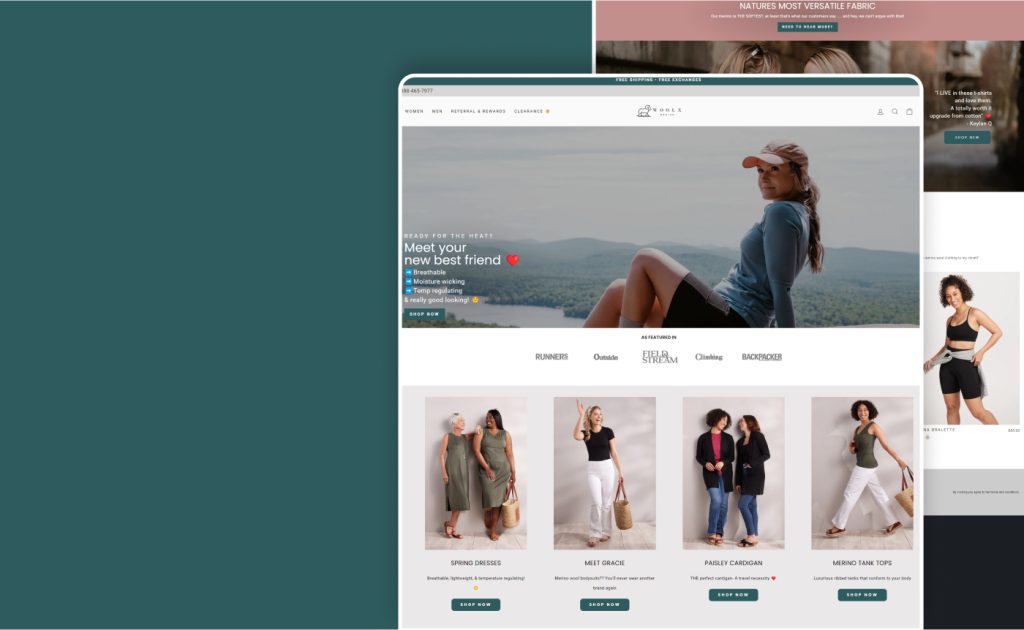 Woolx website, built by Webnotics