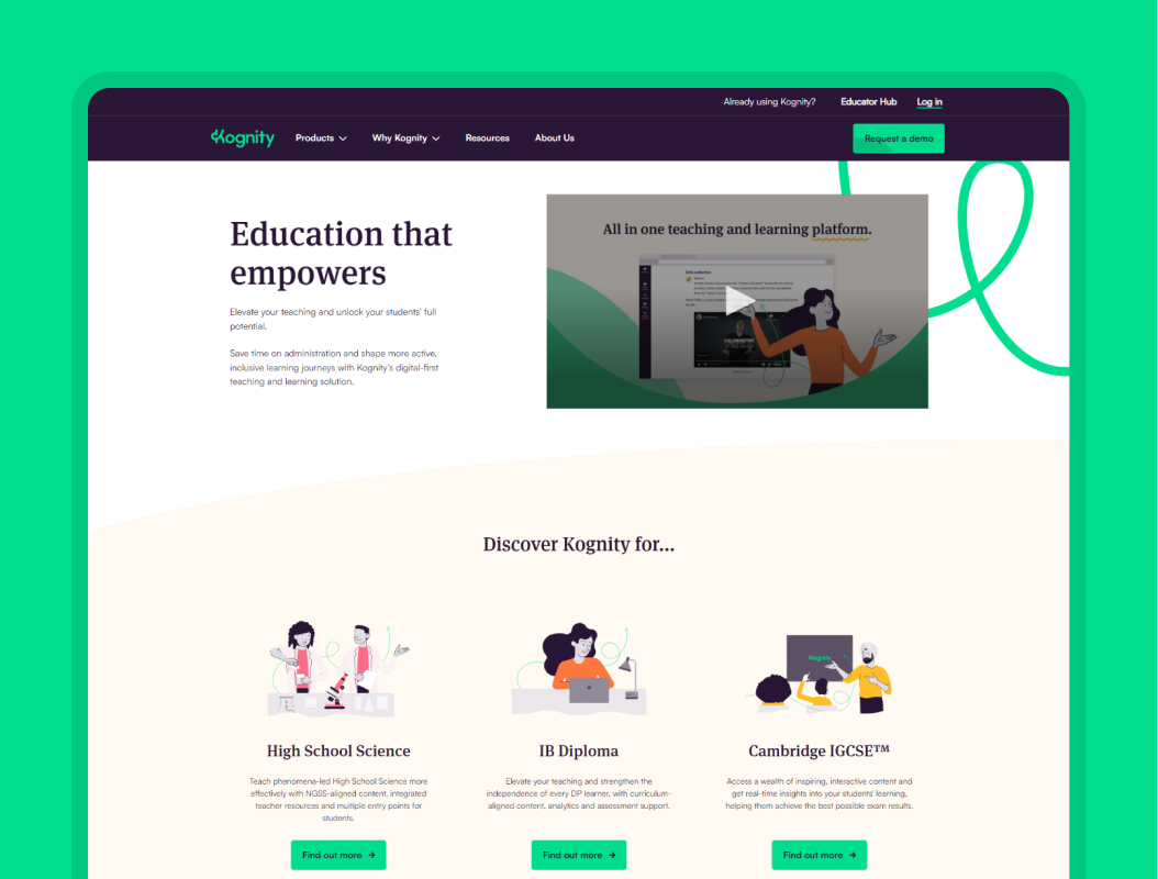 Kognity website