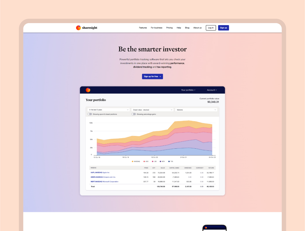 Sharesight website