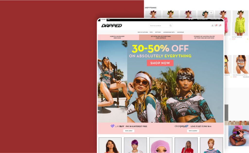 Dapped website, built by Webnotics