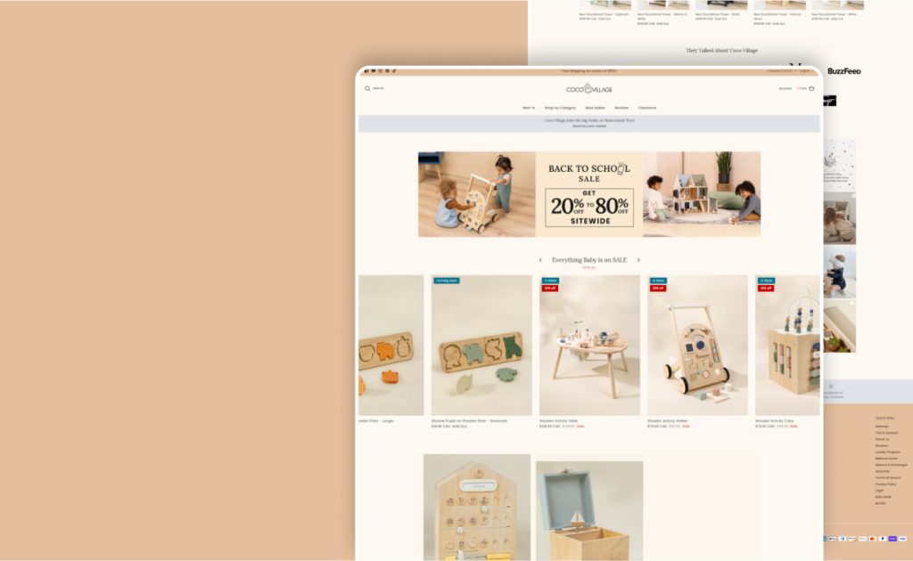 Coco Village website, built by Webnotics