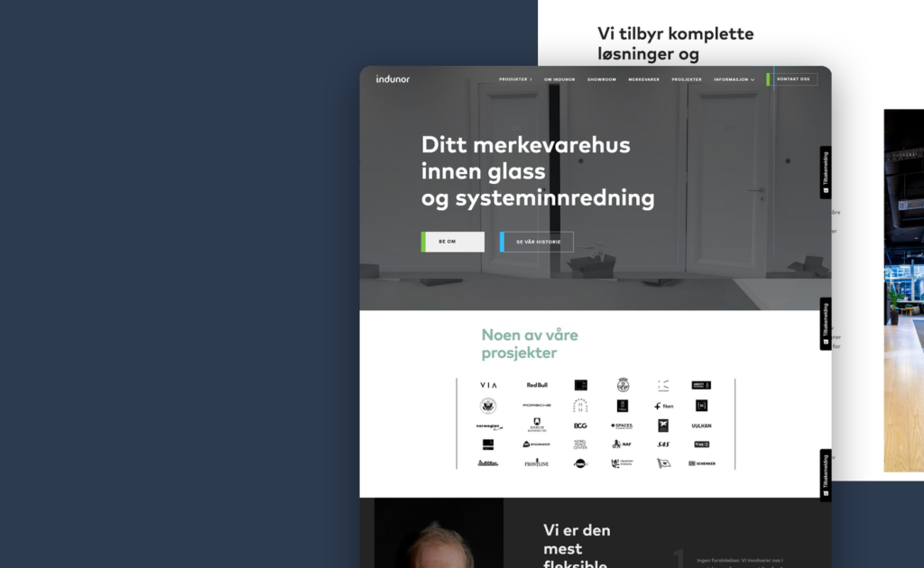 Indunor website, built by Webnotics