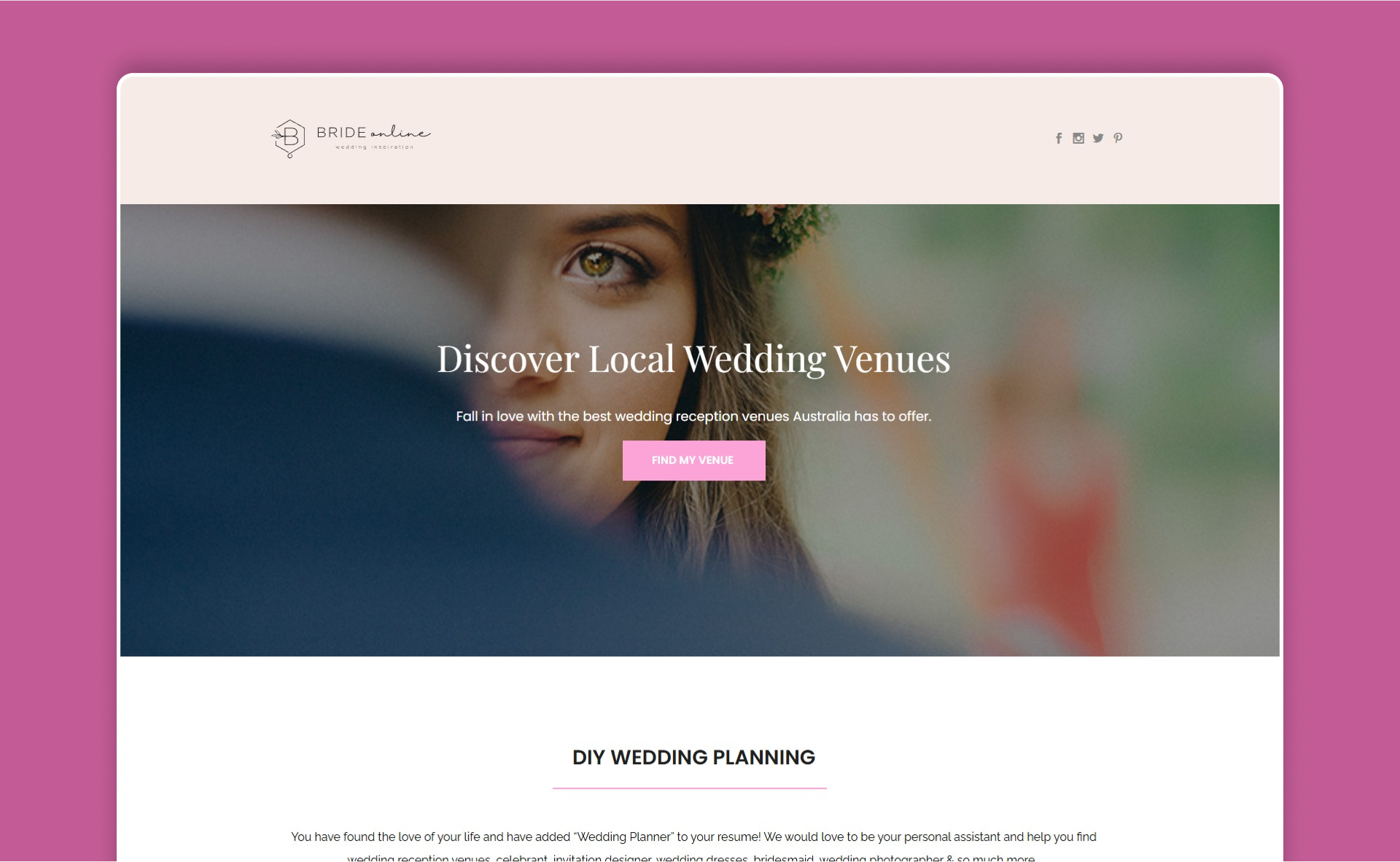 Bride Online website