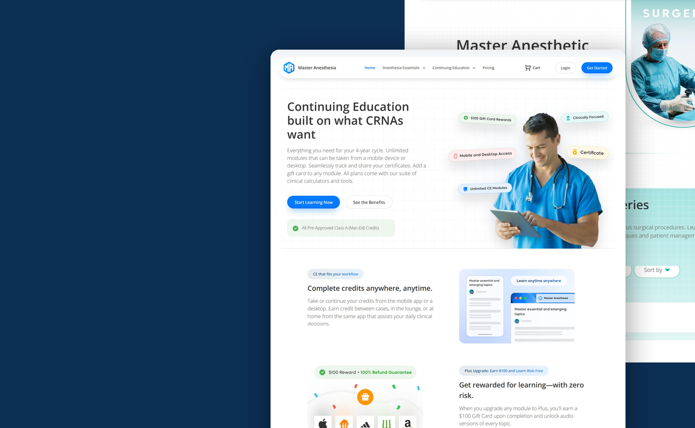 Master Anesthesia website