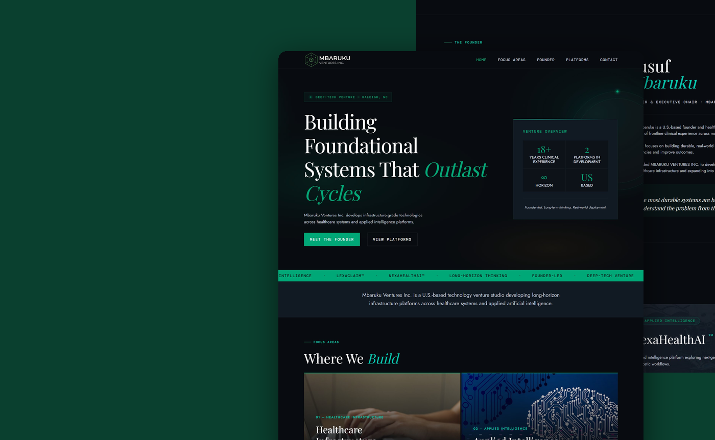 Mbaruku Ventures website