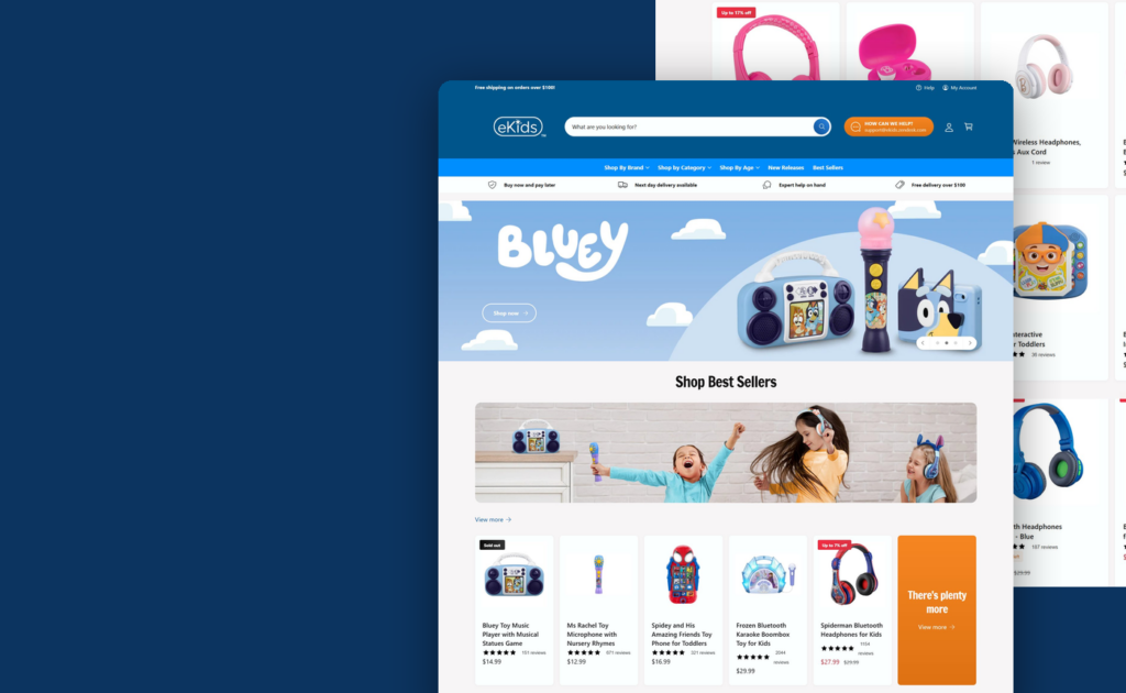 eKids website, built by Webnotics