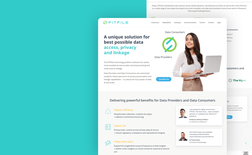 FITFILE website, built by Webnotics