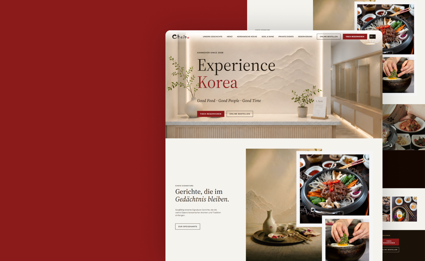 Restaurant Chois website