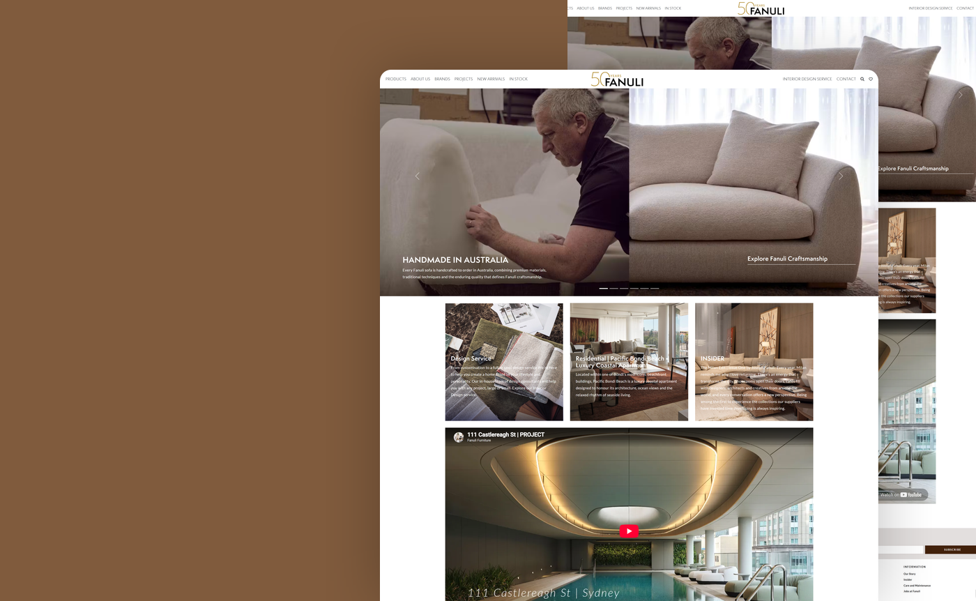 Fanuli Furniture website
