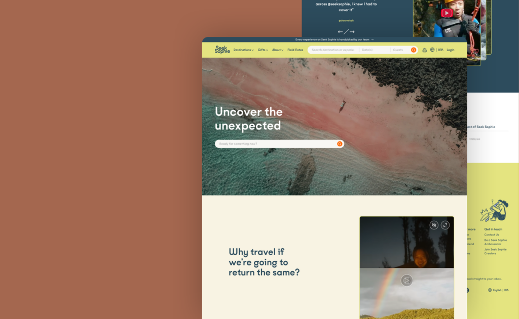 Seek Sophie website, built by Webnotics